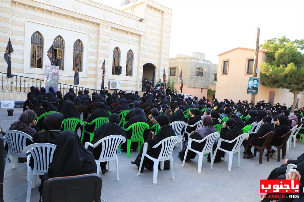 لجنة إحياء عاشوراء في بلدة طيردبا الجنوبية تحيي اليوم السادس من محرم الحرام في باحة حسينية السيدة زينب (ع)