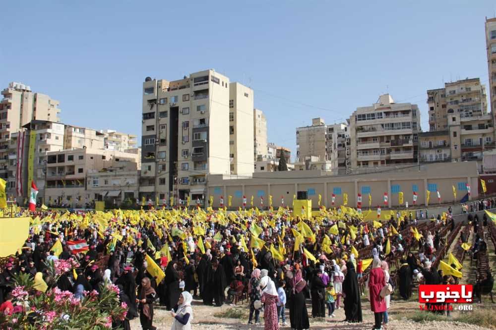 بالصور المهرجان الإنتخابي الذي اقامه حزب الله اليوم في صور _ تصوير حوراء مغنية  موقع يا جنوب.أورغ ٢٠٢٢. مجموعة صور رقم ٣