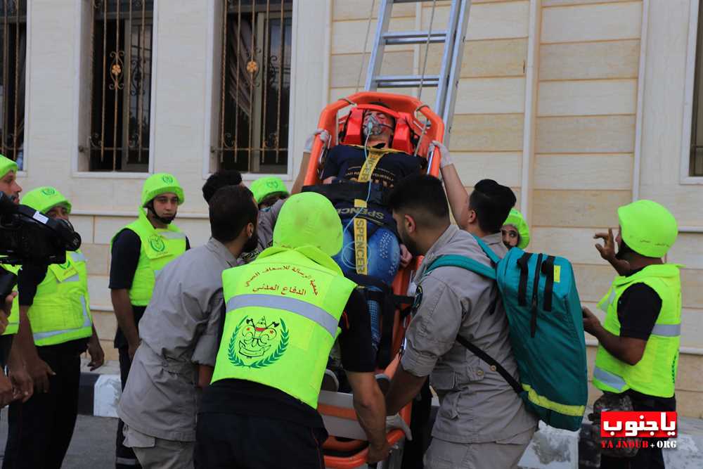 مناورة لجمعية الرسالة للإسعاف الصحي مركز طيردبا التطوعي تحت عنوان تفان و إيثار