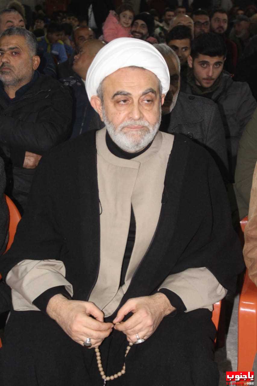 حفل تكليف ومولد بمناسبة ولادة السيدة الزهراء عليها في مجمع أبي الفضل العباس عليه السلام في بلدة عدلون