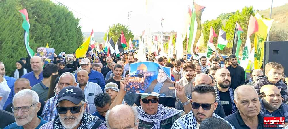 الوقفة التضامنية مع غزة في بلدة طيردبا الجنوبية 