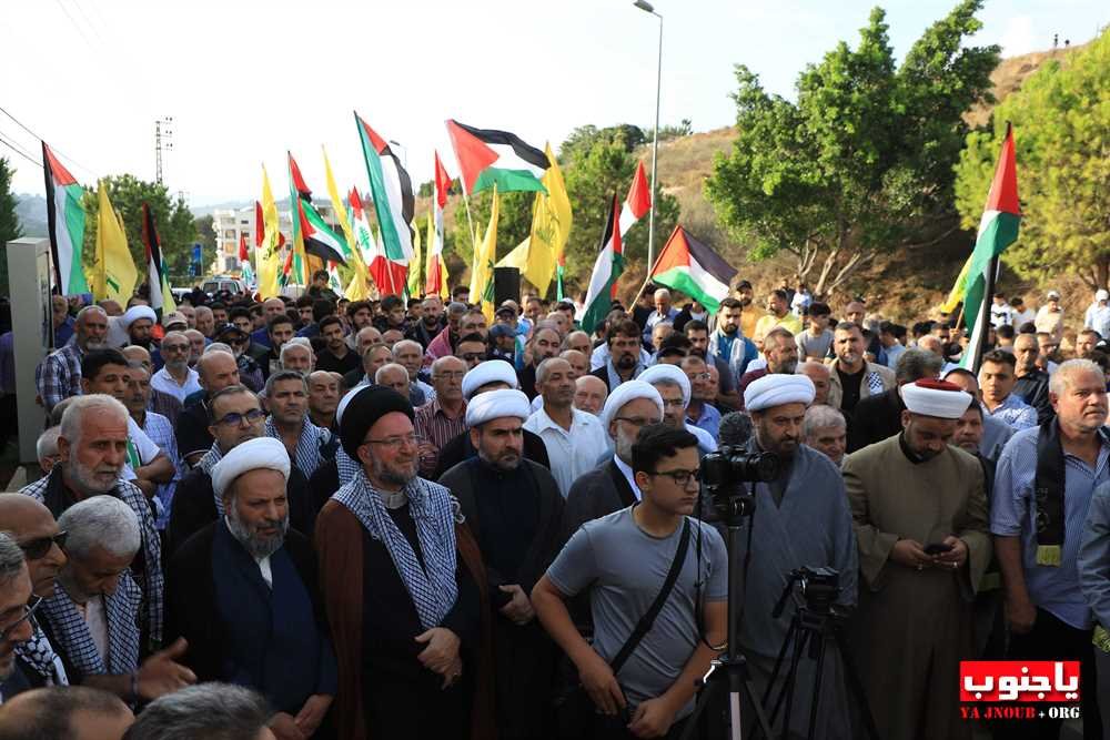 الوقفة التضامنية مع غزة في بلدة طيردبا الجنوبية 