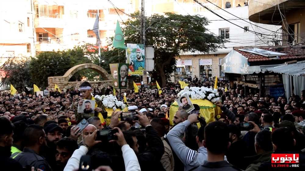 بالصور من تشييع شهيدي البرج الشمالي حسن جعفر و مصطفى سعد