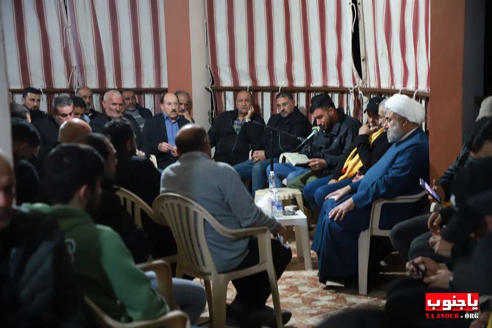 بلدة السماعية الجنوبية : مجلس عزاء حسيني عن روح السعيد عباس احمد خليل في دارة العائلة 