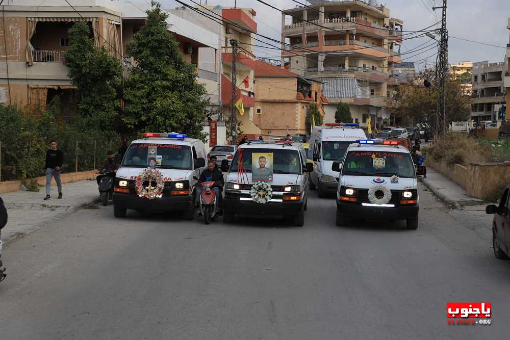 حزب الله و جمهور المقاومة يشيعون شهداء بلدة باتوليه الجنوبية 