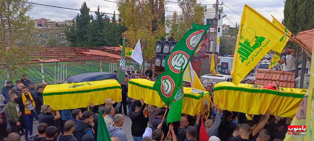 حزب الله و جمهور المقاومة يشيعون شهداء بلدة باتوليه الجنوبية الجزء الثاني  