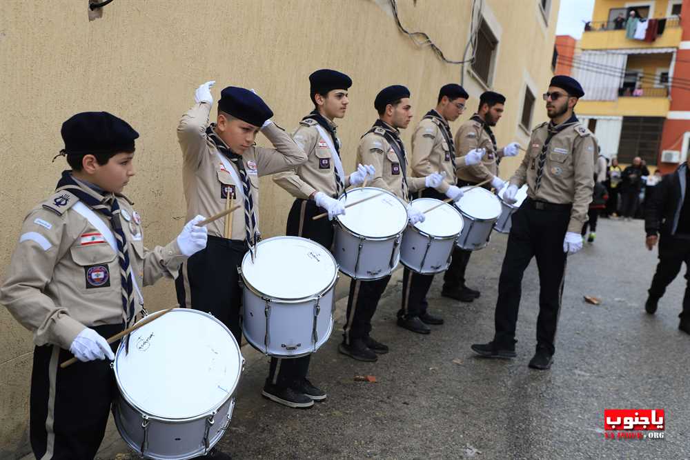 من استقبال الشهيد المجاهد على طريق القدس محمد سباعي في بلدة طيردبا الجنوبية 