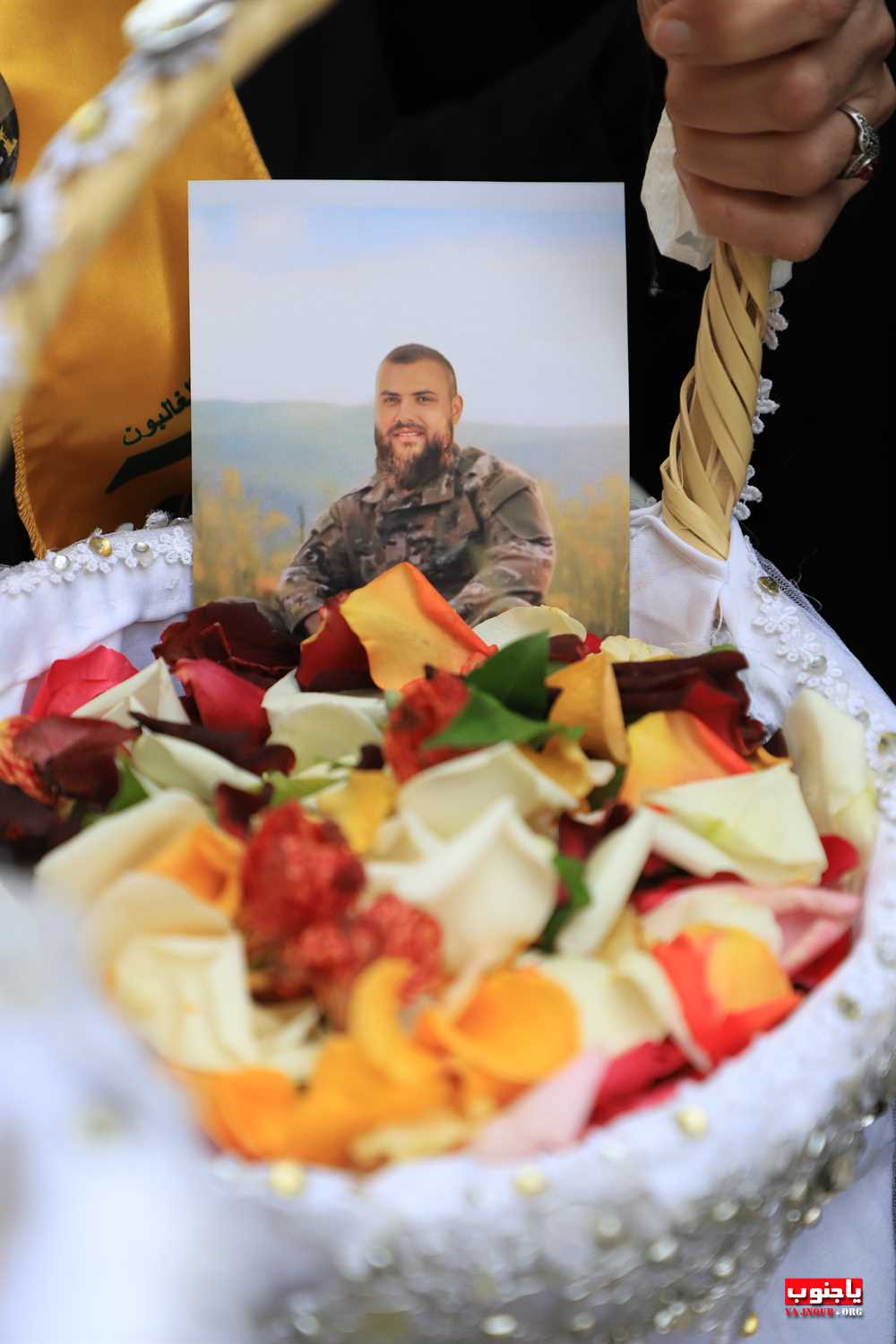 من استقبال الشهيد المجاهد على طريق القدس محمد سباعي في بلدة طيردبا الجنوبية 