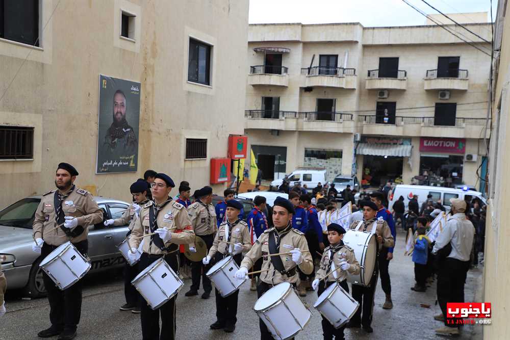 من استقبال الشهيد المجاهد على طريق القدس محمد سباعي في بلدة طيردبا الجنوبية 
