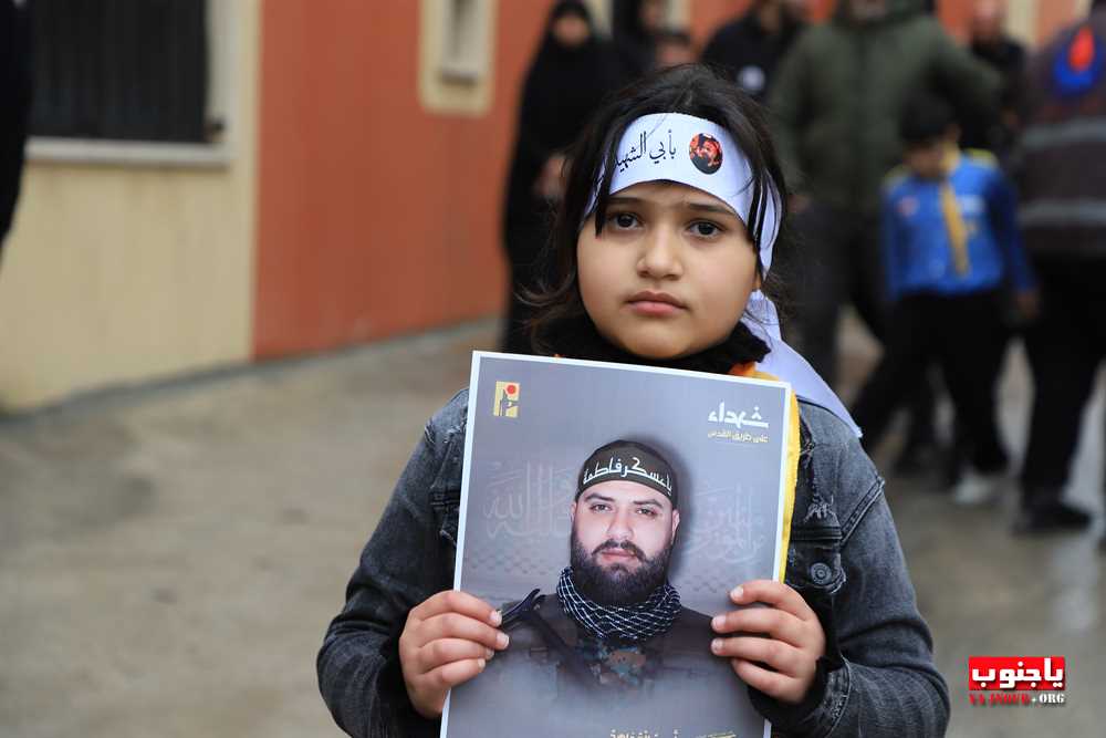 من استقبال الشهيد المجاهد على طريق القدس محمد سباعي في بلدة طيردبا الجنوبية 