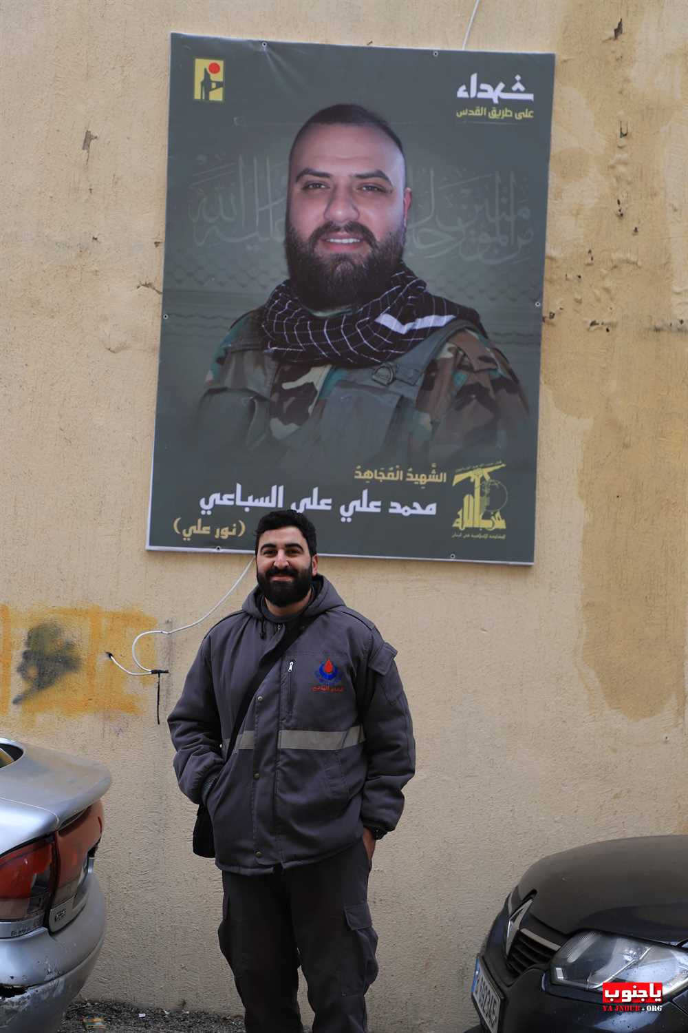 من استقبال الشهيد المجاهد على طريق القدس محمد سباعي في بلدة طيردبا الجنوبية 