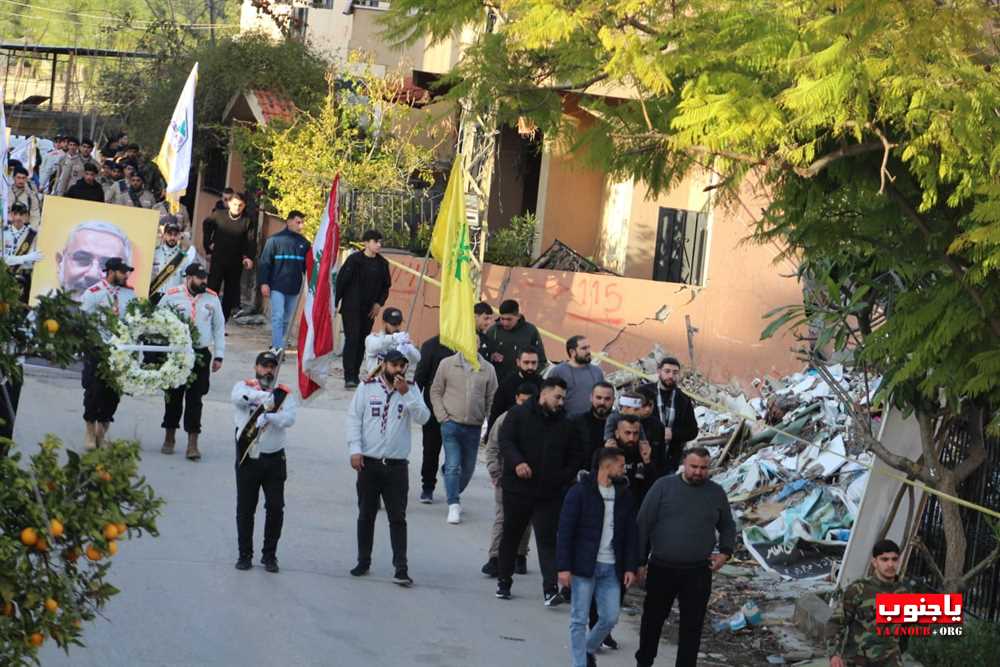 لقطات مصورة من تشييع القائد الجهادي الكبير  الحاج حسين علي هزيمة 