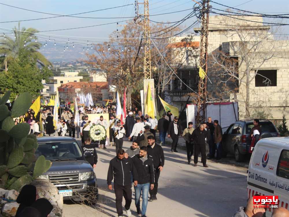 لقطات مصورة من تشييع القائد الجهادي الكبير  الحاج حسين علي هزيمة 