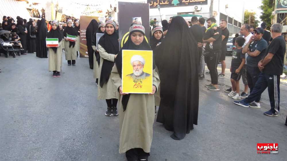 لقطات مصورة من المسيرة العاشورائية والولائية لأبا عبدالله الحسين عليه السلام في بلدة عدلون الجنوبية